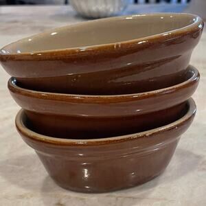 Pearsons of Chesterfield pottery dishes brown set of 3   England Earthenware